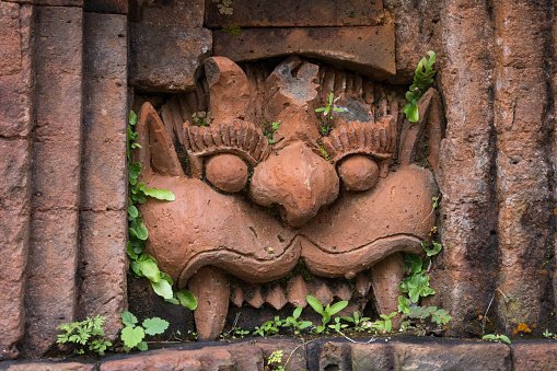 Remains of Hindu tower-temples at My Son Sanctuary, a UNESCO World Heritage site in Vietnam.