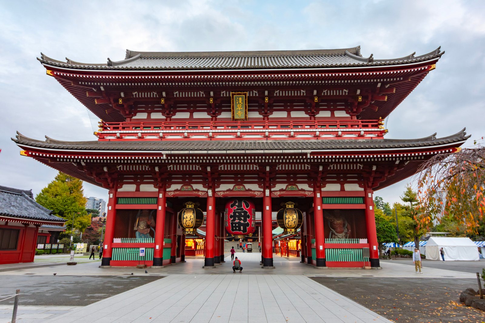 Tokyo, Japan - 16 November 2024: Hozomon gate of Senso-ji temple in Asakusa